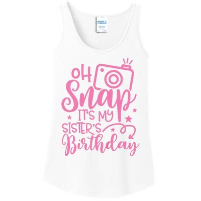 Kids Oh Snaps Its My Sisters Birthday Cute Birthday Sister Baby Ladies Essential Tank