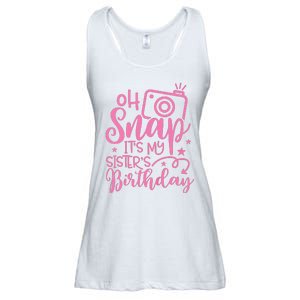 Kids Oh Snaps Its My Sisters Birthday Cute Birthday Sister Baby Ladies Essential Flowy Tank