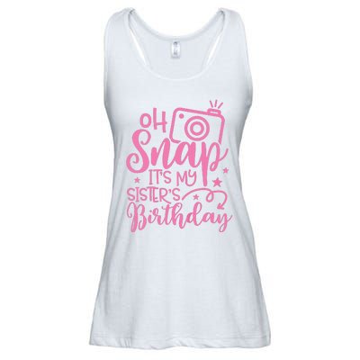 Kids Oh Snaps Its My Sisters Birthday Cute Birthday Sister Baby Ladies Essential Flowy Tank