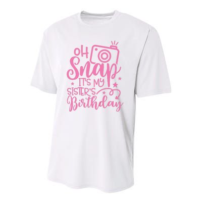 Kids Oh Snaps Its My Sisters Birthday Cute Birthday Sister Baby Youth Performance Sprint T-Shirt