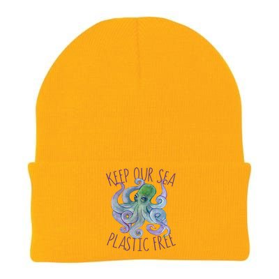 Keep Our Sea Plastic Free Earth Day Funny Gift Knit Cap Winter Beanie