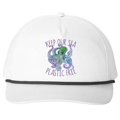 Keep Our Sea Plastic Free Earth Day Funny Gift Snapback Five-Panel Rope Hat