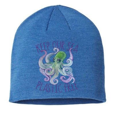 Keep Our Sea Plastic Free Earth Day Funny Gift Sustainable Beanie