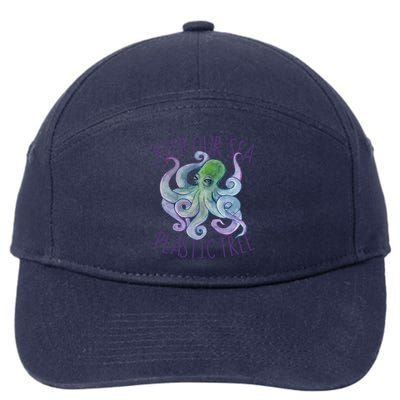 Keep Our Sea Plastic Free Earth Day Funny Gift 7-Panel Snapback Hat