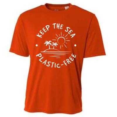 Keep Our Sea Plastic Free Ecogiftfriendly Ocean Fan Gift Cooling Performance Crew T-Shirt