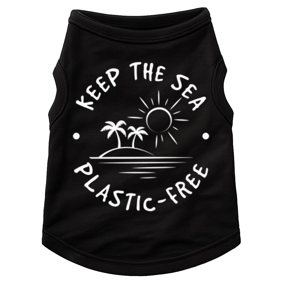 Keep Our Sea Plastic Free Ecogiftfriendly Ocean Fan Gift Doggie Tank