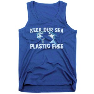 Keep Our Sea Plastic Free Fun Shark Gift Tank Top