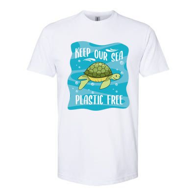 Keep Our Sea Plastic Free Ocean Sea Turtle Great Gift Softstyle® CVC T-Shirt