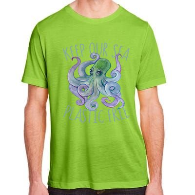 Keep Our Sea Plastic Free Octopus Cool Gift Adult ChromaSoft Performance T-Shirt