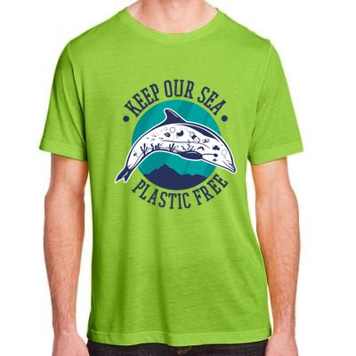 Keep Our Sea Plastic Free Gift Adult ChromaSoft Performance T-Shirt