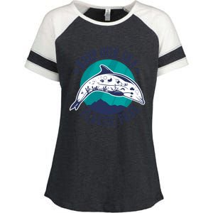 Keep Our Sea Plastic Free Gift Enza Ladies Jersey Colorblock Tee