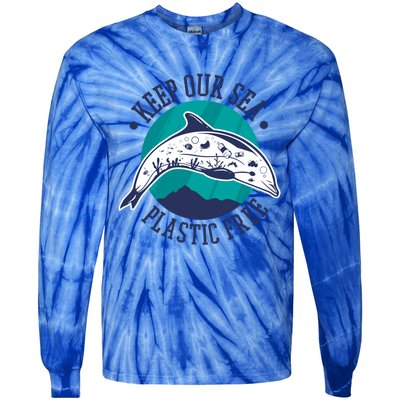 Keep Our Sea Plastic Free Gift Tie-Dye Long Sleeve Shirt