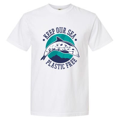 Keep Our Sea Plastic Free Gift Garment-Dyed Heavyweight T-Shirt