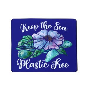 Keep Our Sea Plastic Free Watercolor Sea Turtle Gift Mousepad