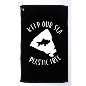 Keep Our Sea Plastic Free Skip A Straw Save A Turtle Meaningful Gift Platinum Collection Golf Towel