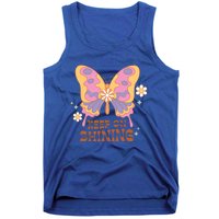 Keep On Shining Butterfly Groovy Daisy Flowers Plants Garden Gift Tank Top