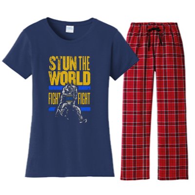 Kevin Owens Stun The World Women's Flannel Pajama Set