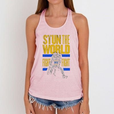 Kevin Owens Stun The World Women's Knotted Racerback Tank