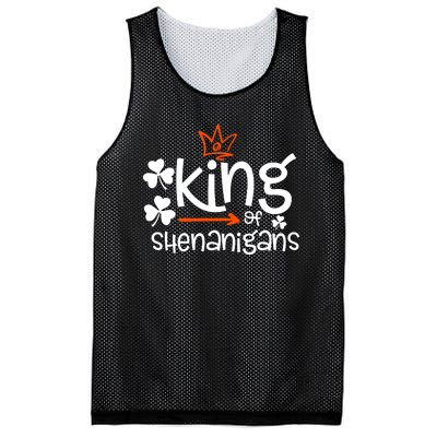 King Of Shenanigans Irish Fun Matching Family Patricks Gift Mesh Reversible Basketball Jersey Tank