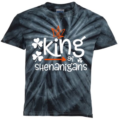 King Of Shenanigans Irish Fun Matching Family Patricks Gift Kids Tie-Dye T-Shirt