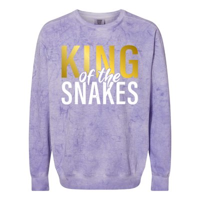 King Of The Snakes Dad Snake Lover Gift Colorblast Crewneck Sweatshirt