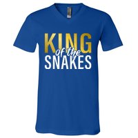 King Of The Snakes Dad Snake Lover Gift V-Neck T-Shirt