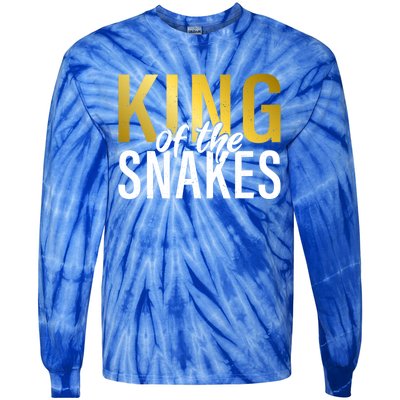 King Of The Snakes Dad Snake Lover Gift Tie-Dye Long Sleeve Shirt