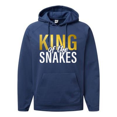 King Of The Snakes Dad Snake Lover Gift Performance Fleece Hoodie