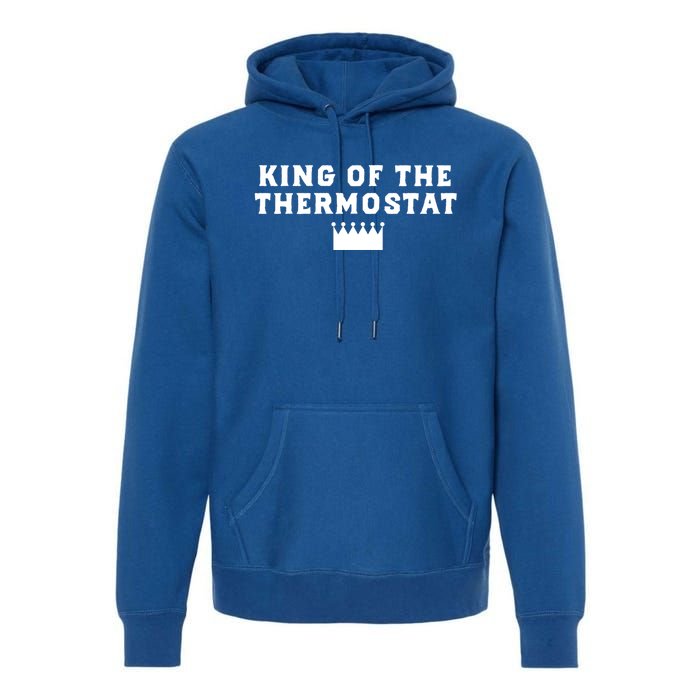 King Of The Thermostat Funny Dad Gift Premium Hoodie