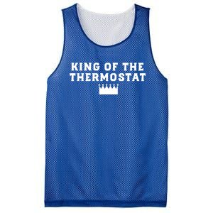 King Of The Thermostat Funny Dad Gift Mesh Reversible Basketball Jersey Tank