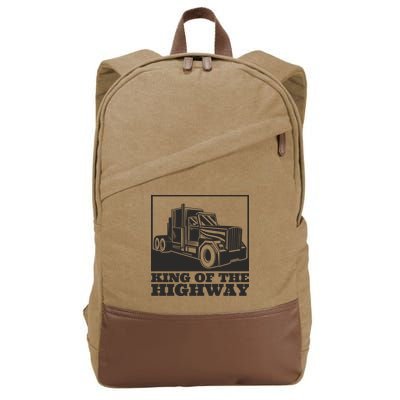 King Of The Highway Trucker Cotton Canvas Backpack