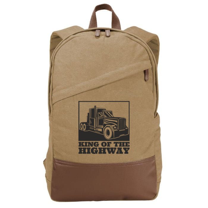 King Of The Highway Trucker Cotton Canvas Backpack