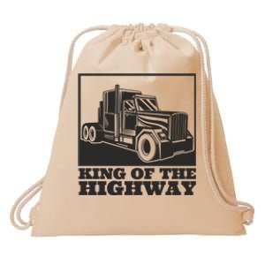 King Of The Highway Trucker Drawstring Bag