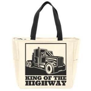 King Of The Highway Trucker Zip Tote Bag