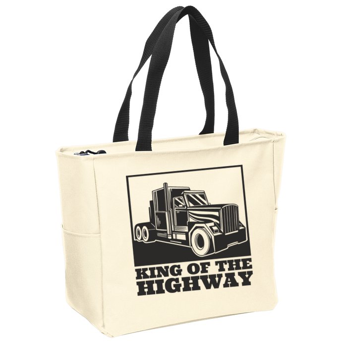 King Of The Highway Trucker Zip Tote Bag
