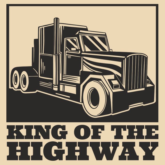 King Of The Highway Trucker Zip Tote Bag
