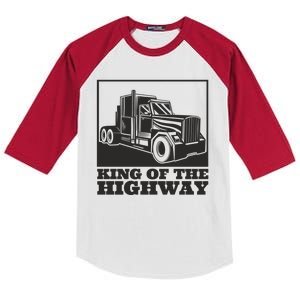 King Of The Highway Trucker Kids Colorblock Raglan Jersey