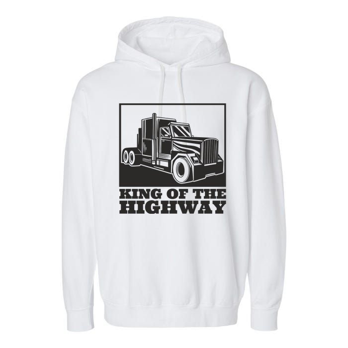 King Of The Highway Trucker Garment-Dyed Fleece Hoodie