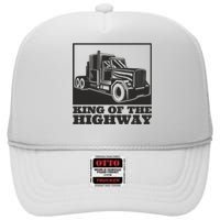 King Of The Highway Trucker High Crown Mesh Back Trucker Hat