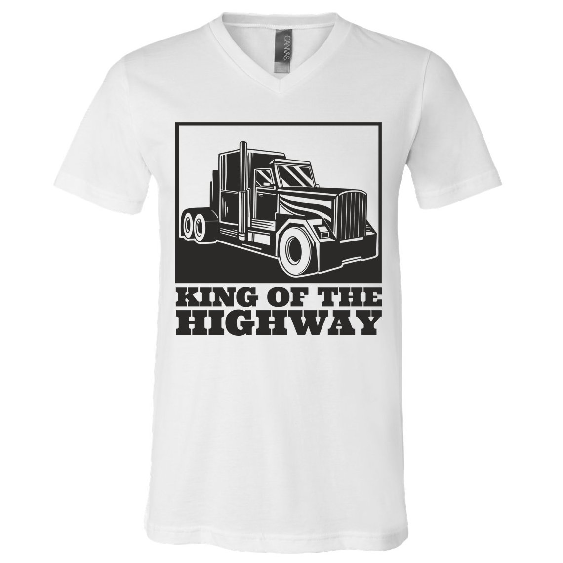 King Of The Highway Trucker V-Neck T-Shirt