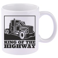 King Of The Highway Trucker 11oz C Handle Ceramic Mug