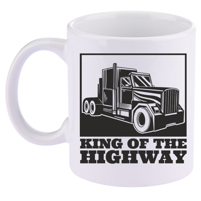 King Of The Highway Trucker 11oz C Handle Ceramic Mug