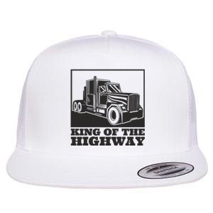 King Of The Highway Trucker Flat Bill Trucker Hat