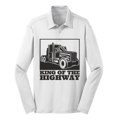 King Of The Highway Trucker Silk Touch Performance Long Sleeve Polo