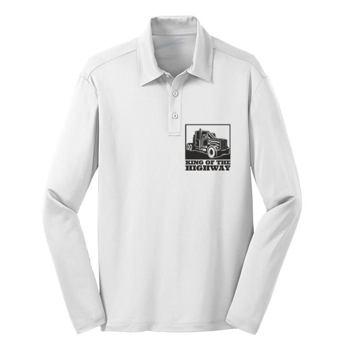 King Of The Highway Trucker Silk Touch Performance Long Sleeve Polo