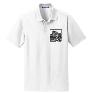King Of The Highway Trucker Dry Zone Grid Polo