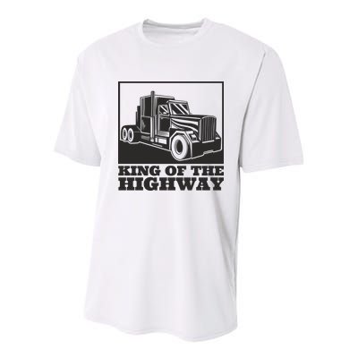 King Of The Highway Trucker Youth Performance Sprint T-Shirt