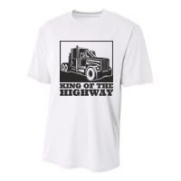 King Of The Highway Trucker Youth Performance Sprint T-Shirt
