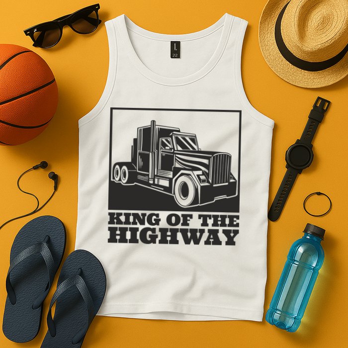 King Of The Highway Trucker Tank Top