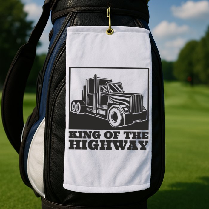 King Of The Highway Trucker Golf Towel